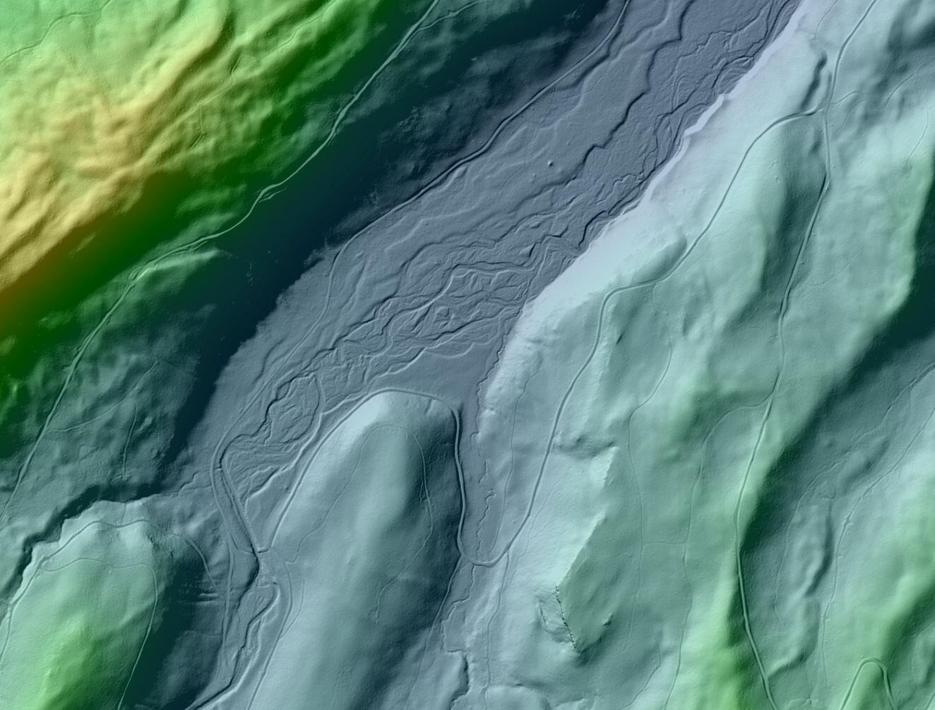 Pole Creek Hillshade