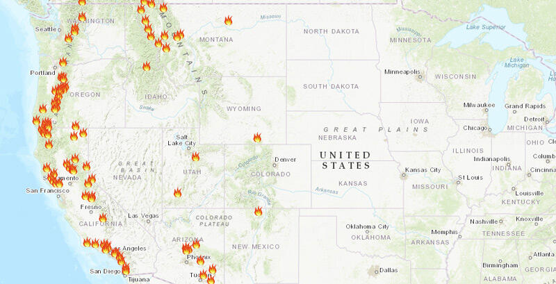 Screenshot of Map of the Post-iire Debris Flows