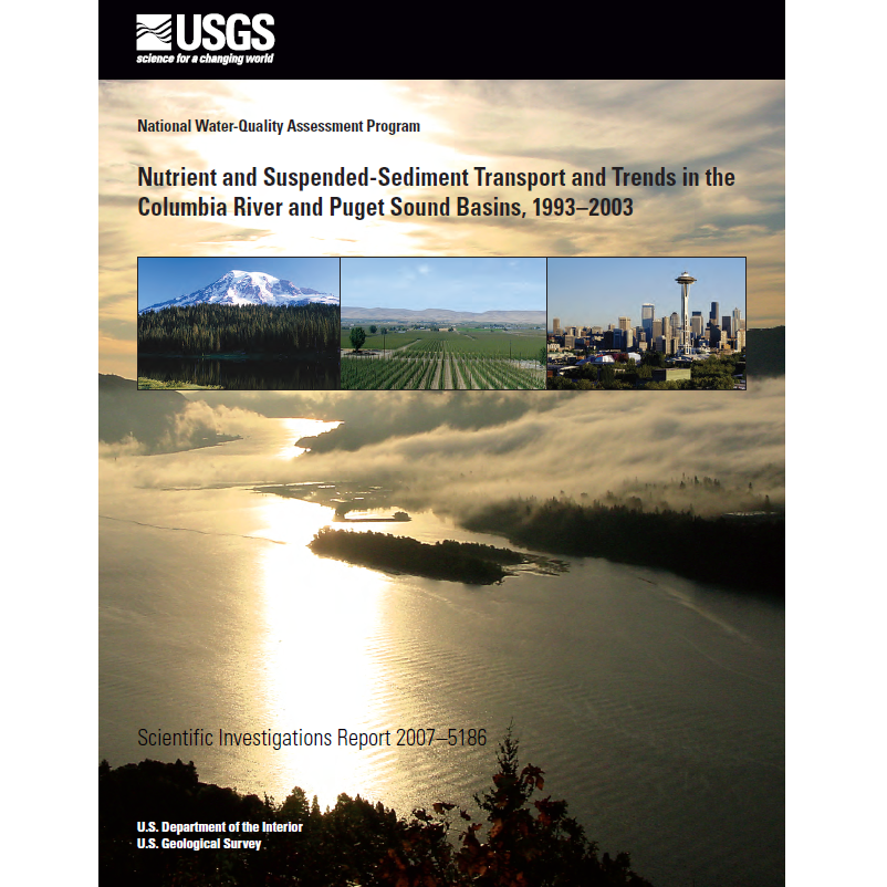 Nutrient and Suspended-Sediment Transport and Trends in the Columbia River and Puget Sound Basins Report Cover