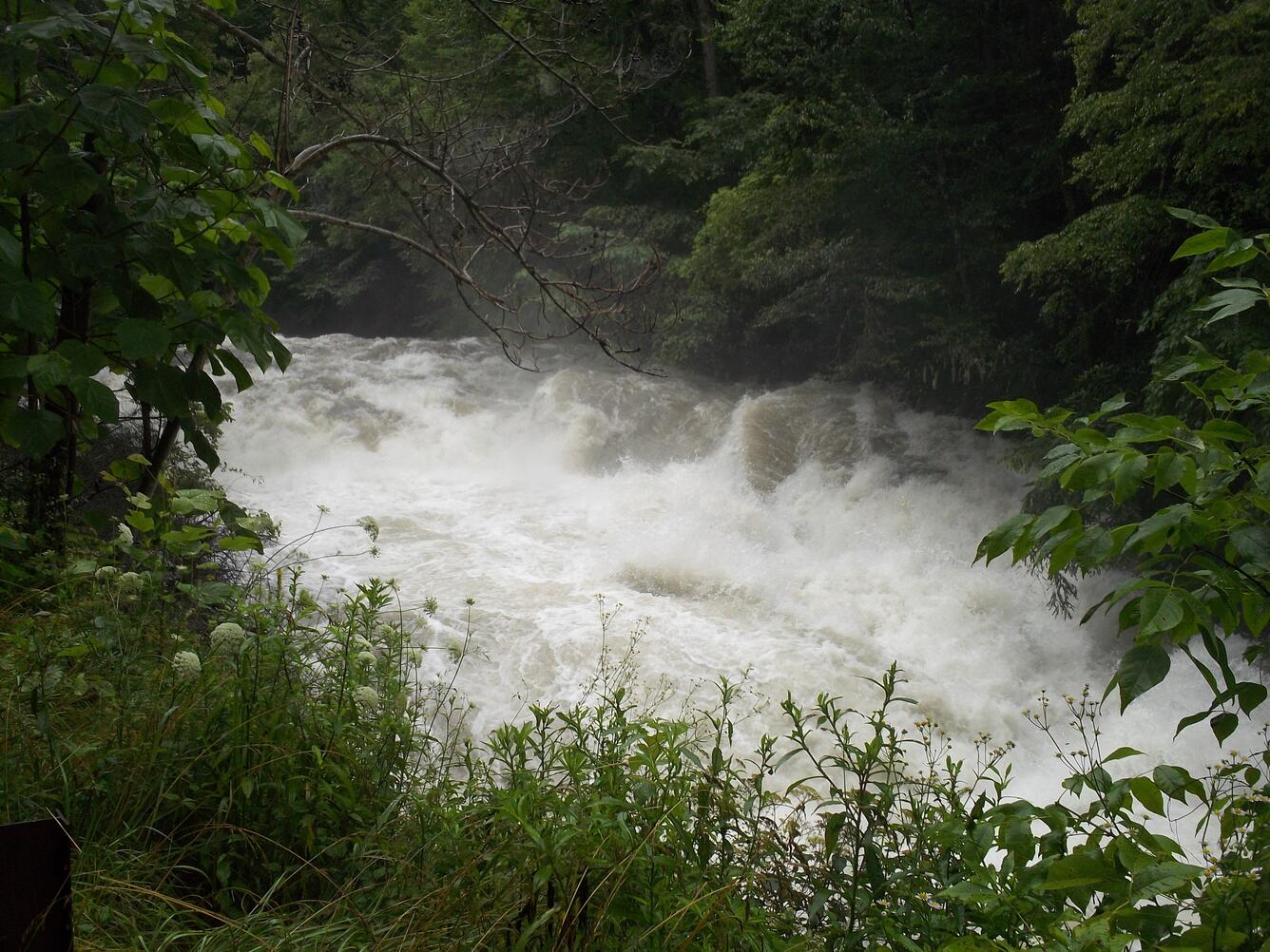 raging water