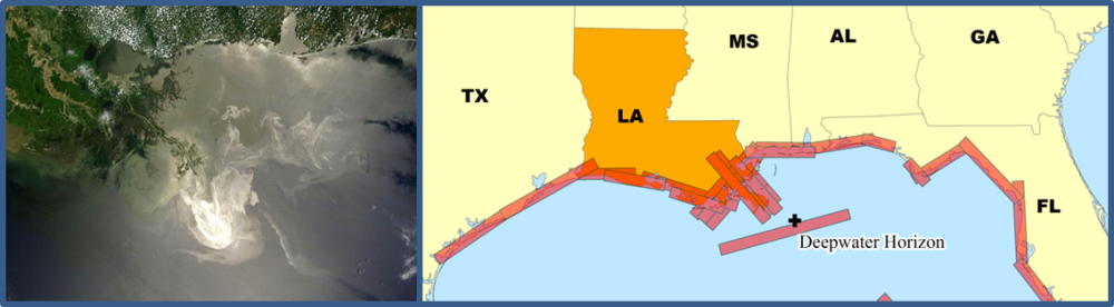 PolSAR image coverage of the Gulf coast on 23-24