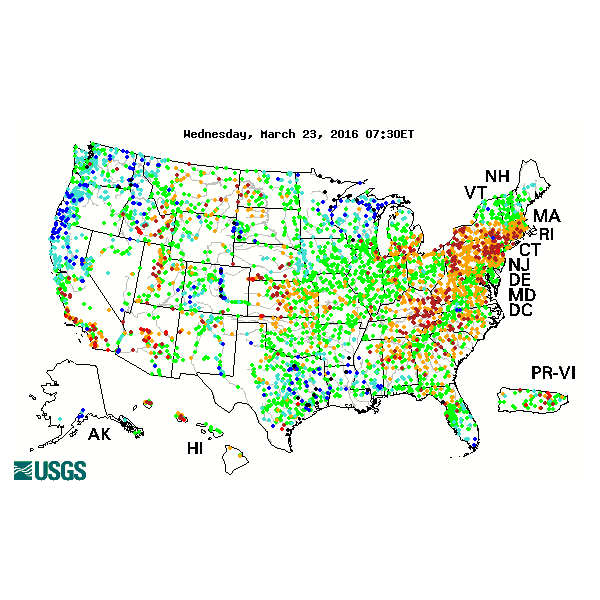 USGS Current Water Data for the Nation