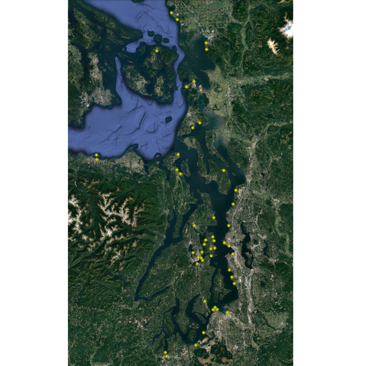 All of the RSMP nearshore sites that are being sampled for sediment chemistry