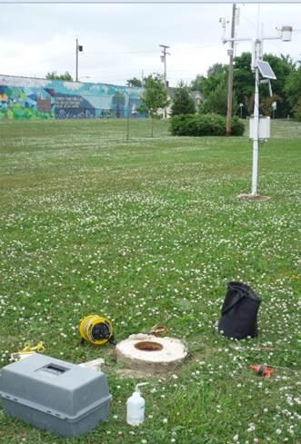 Groundwater telemetry monitoring equipment setup