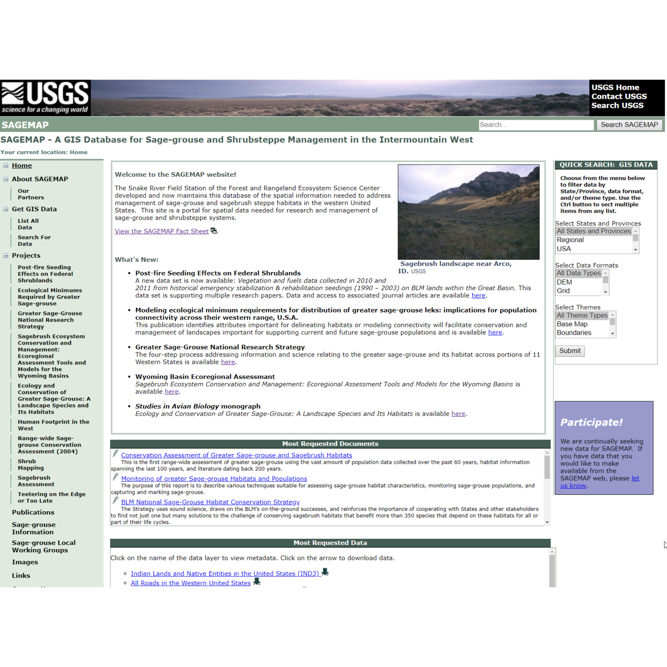 SAGEMAP screenshot