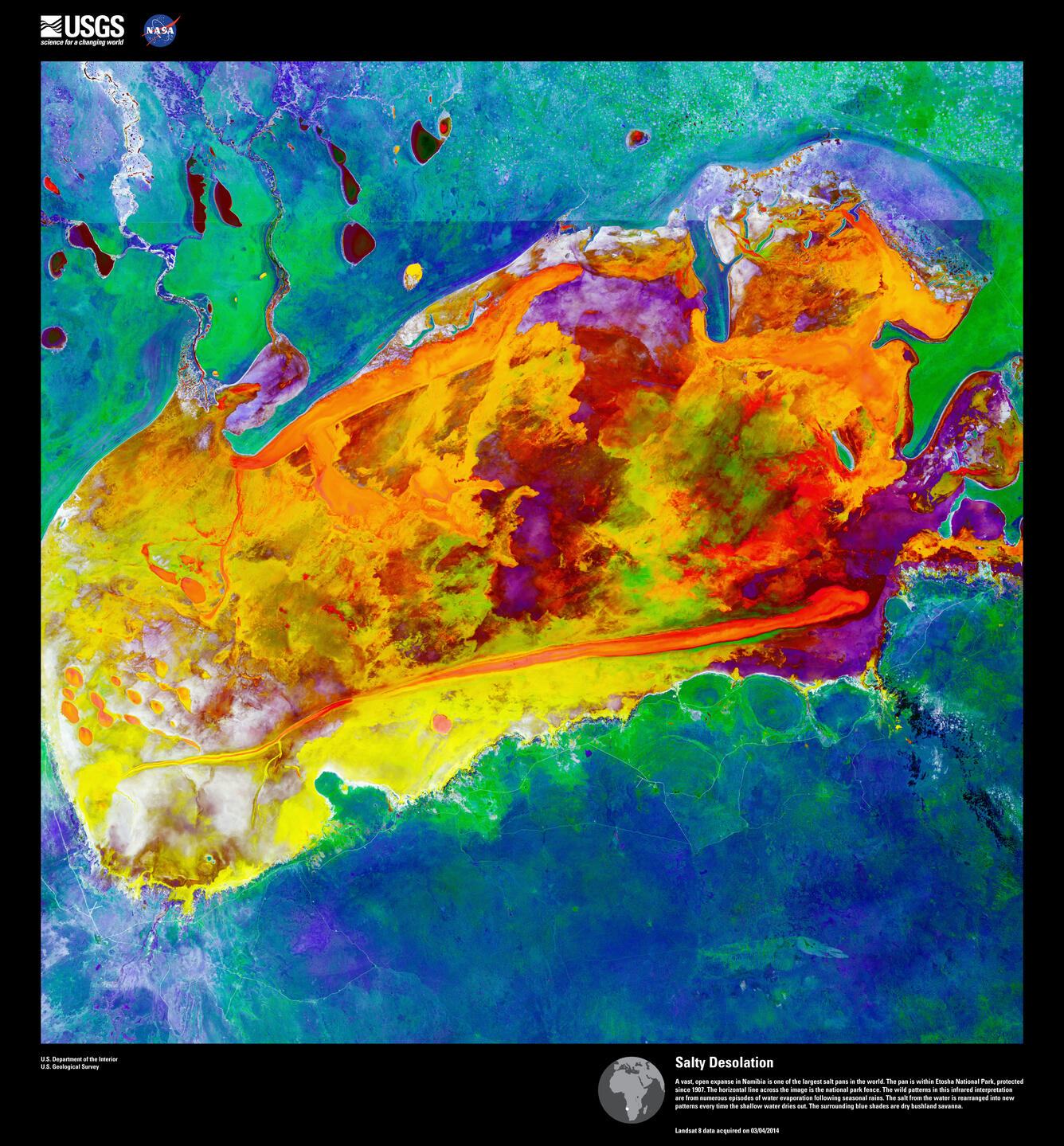 Earth As Art 6 Satellite Image - "Salty Desolation"