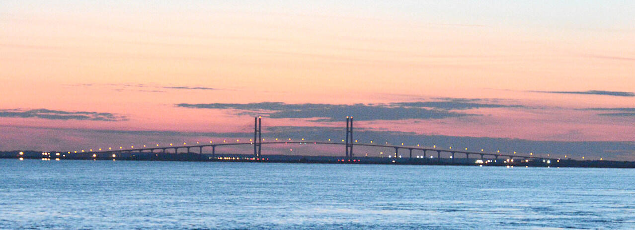 The Sidney Lanier Bridge crossing the Brunswick River, Glynn County, Georgia
