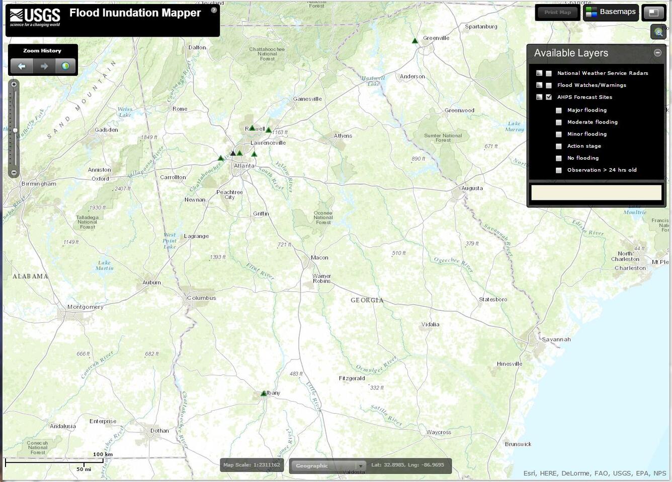 Georgia Flood Inundation Mapping logo