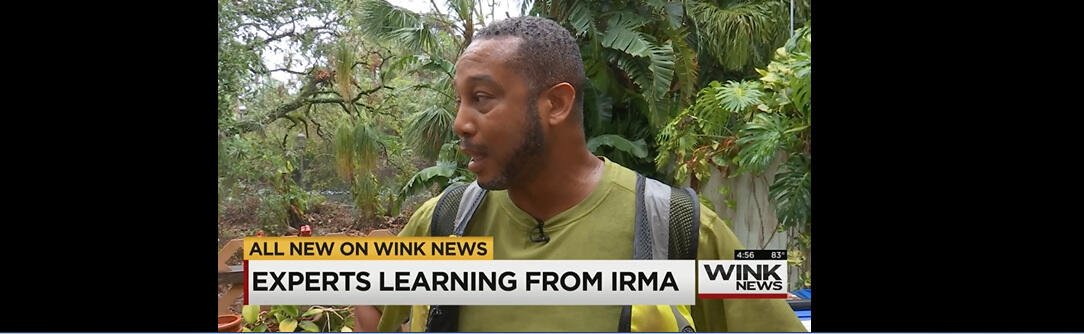 USGS employees being interviewed by WINK TV about Hurricane Irma.