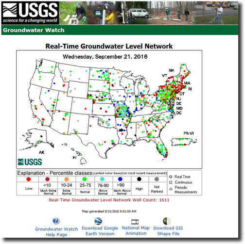 GroundWater Watch - Use maps, charts, and tables to view USGS groundwater data.