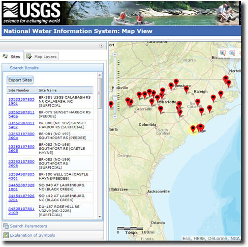 Groundwater data for the South Atlantic Water Science Center (NWISWeb)