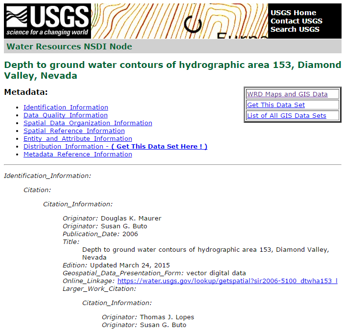 Screen shot of NSDI node for SIR 2006-5100