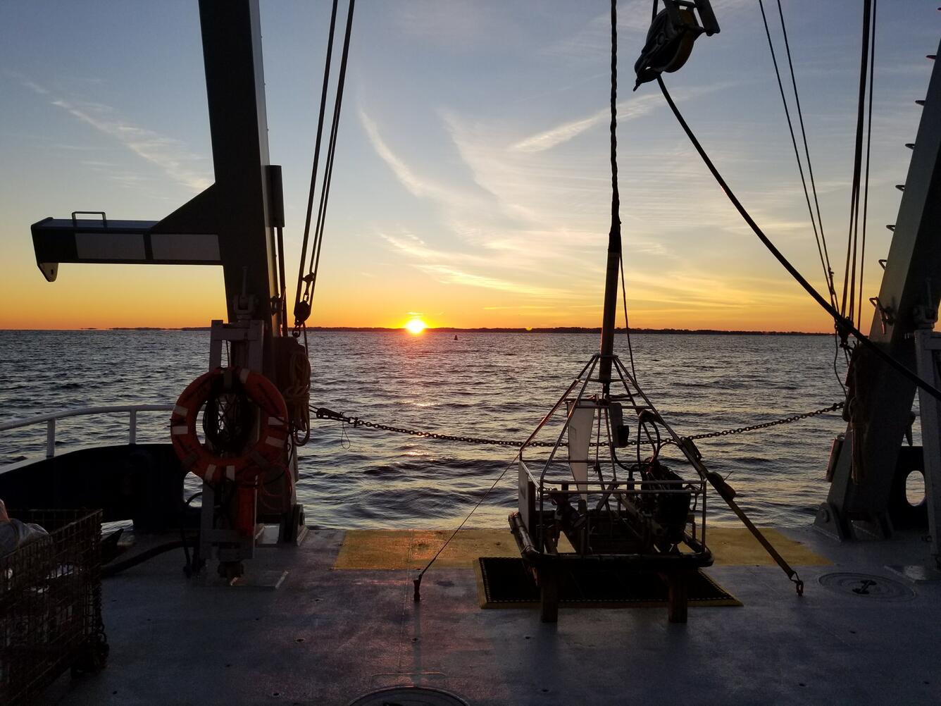 SeaBOSS on the fantail of the R/V Connecticut  