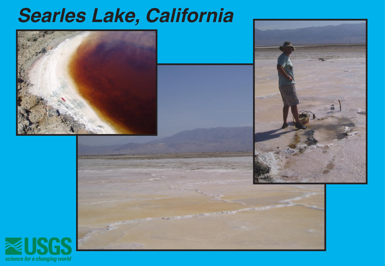 Searles Lake, California, where USGS scientists discovered a microorganism that "breathes" using arsenic instead of oxygen