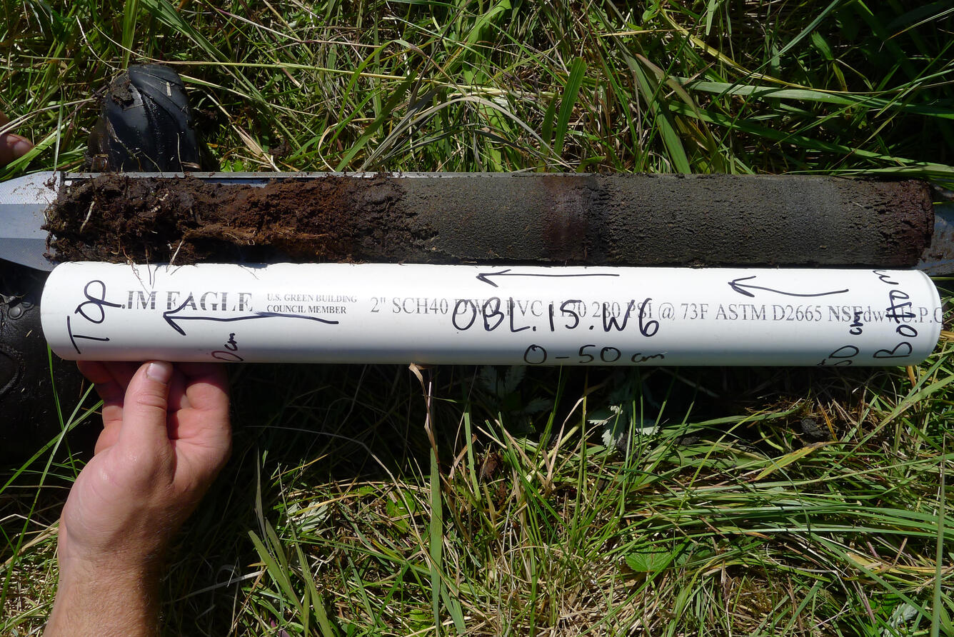 Dirt in a long cylinder