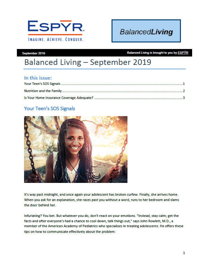 Balanced Living Newsletter September 2019