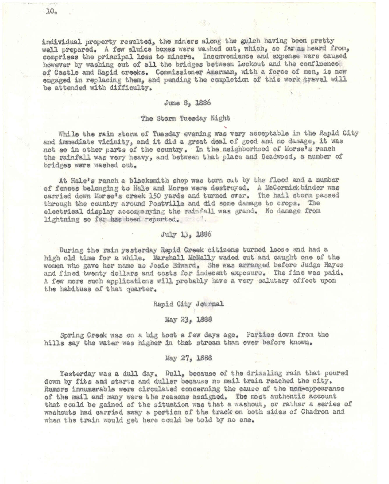Rapid City Journal (June 19, 1885) Page 10