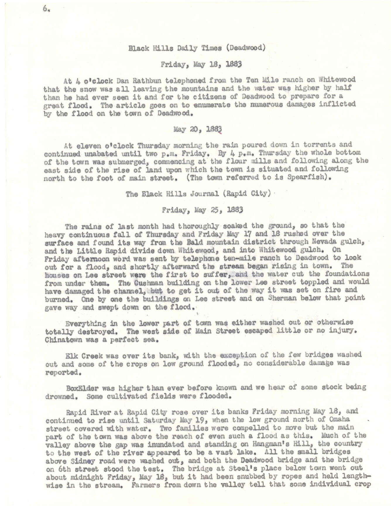Black Hills Daily Times (May 18, 1883) Page 6