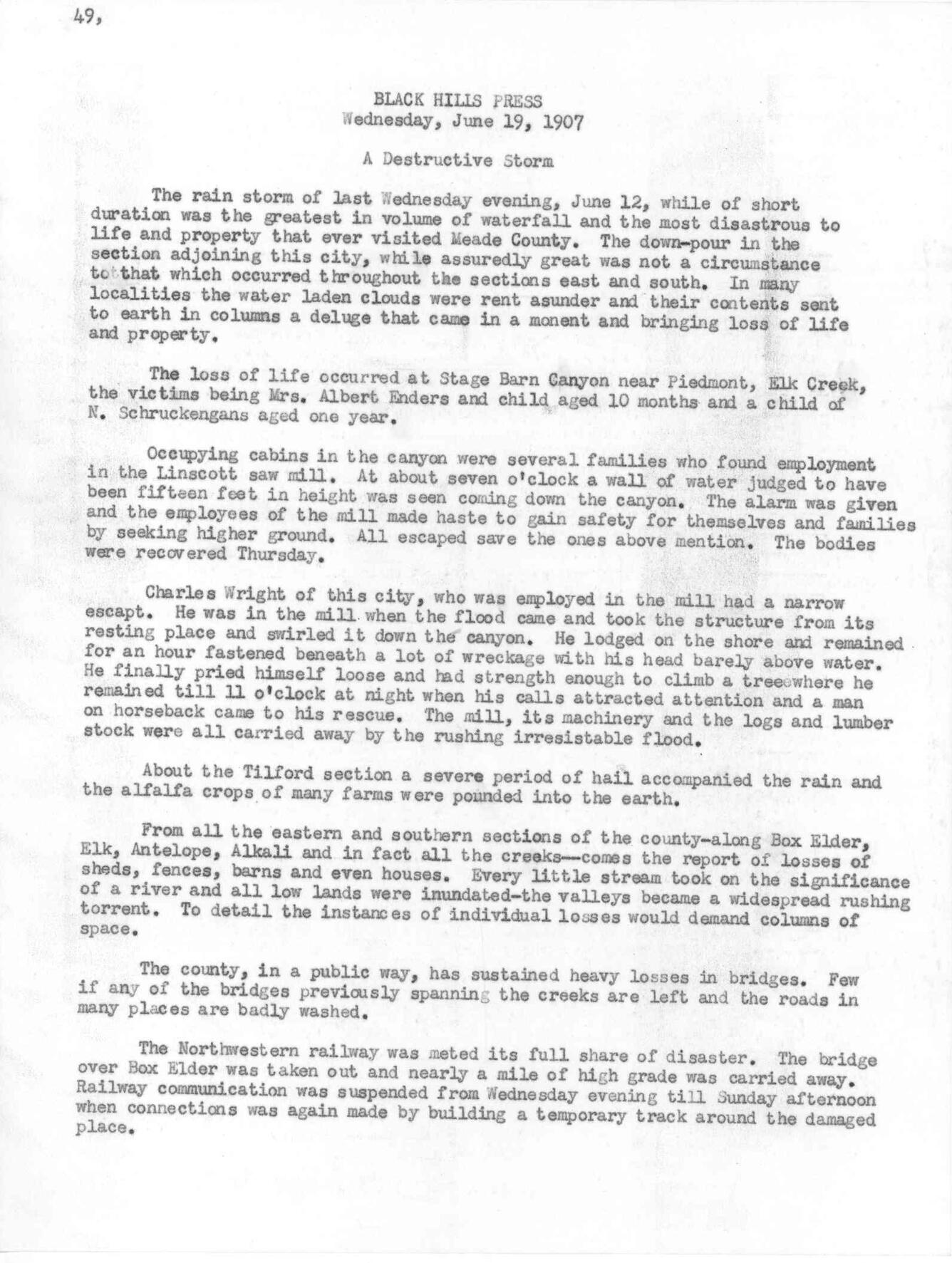 Black Hills Press (June 19, 1907) Page 49