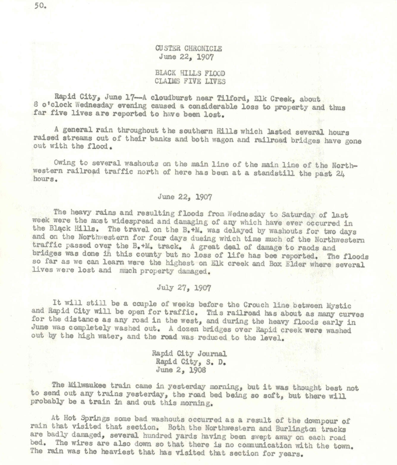 Custer Chronicle (June 22, 1907) Page 50