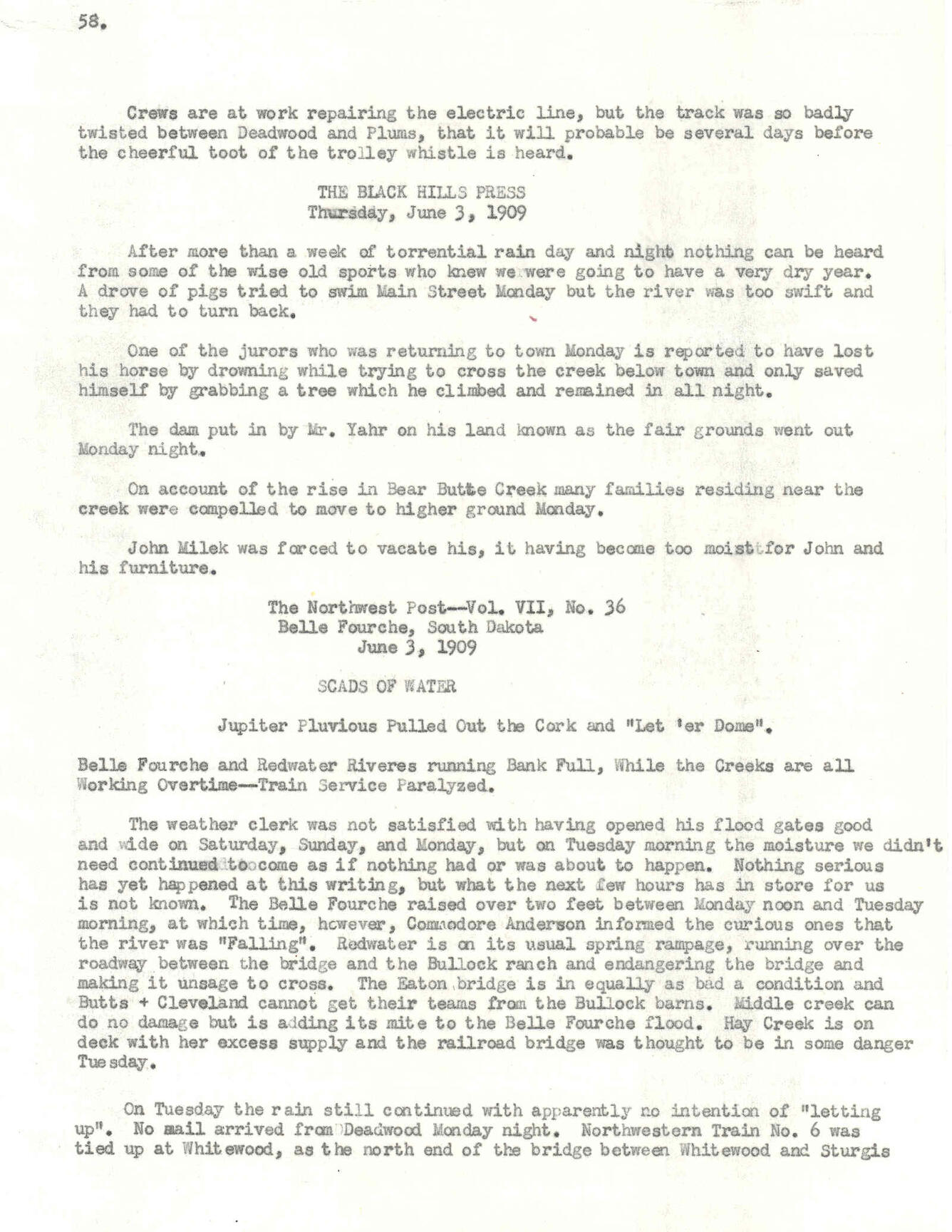 Deadwood Telegram (June 2, 1909) Page 58