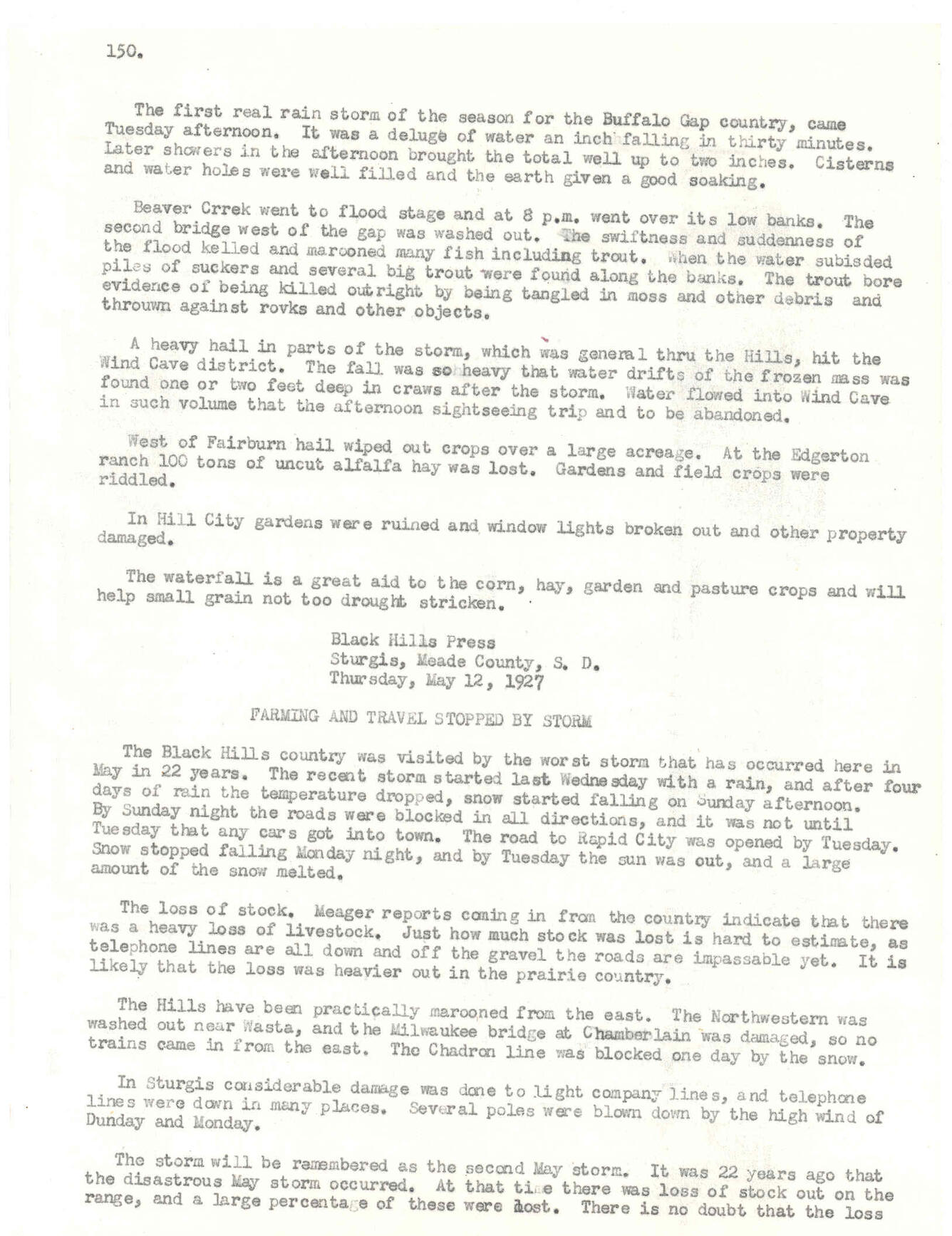Buffalo Gap Gazette (June 26, 1926) Page 150