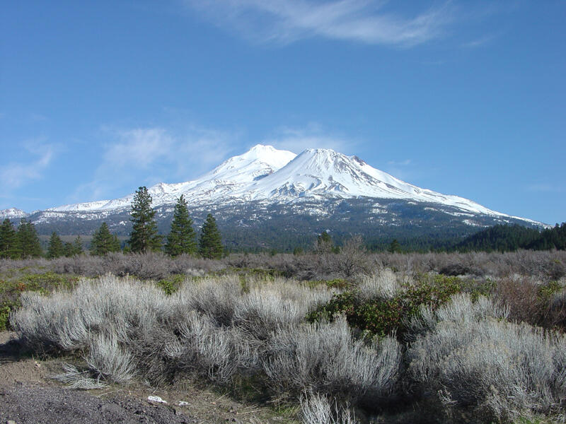 A photo of Mt. Shasta.