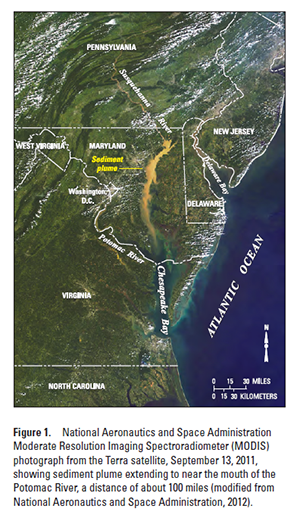 National Aeronautics and Space Administration Moderate Resolution Imaging Spectroradiometer (MODIS) photograph from the Terra sa