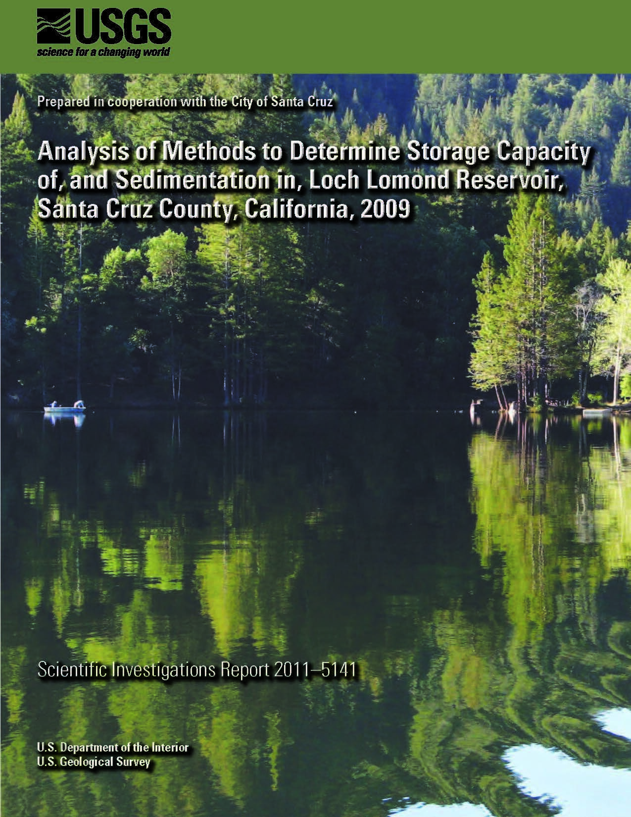 Report cover photo showing fisherman on Loch Lomond Reservoir