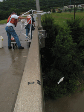 USGS crews sampling