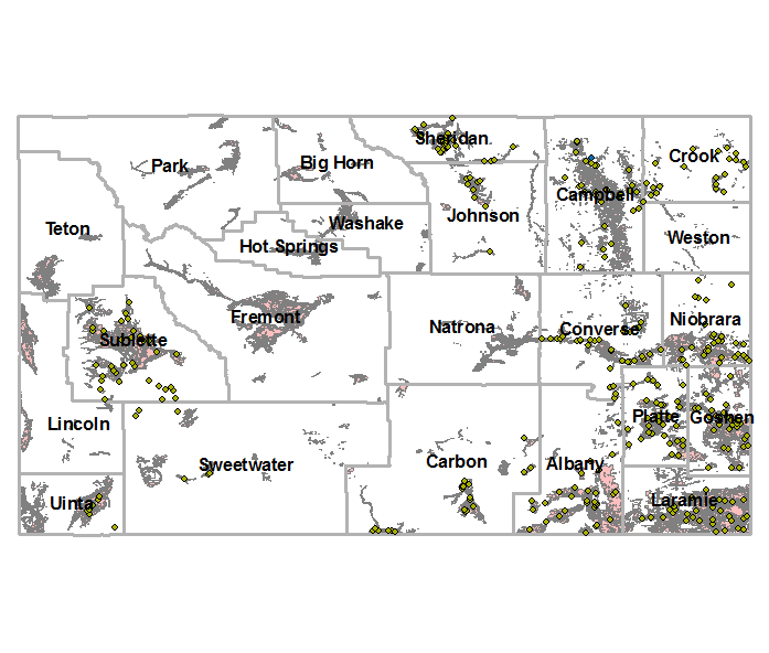 Wyoming Groundwater-Quality Monitoring Network study area map