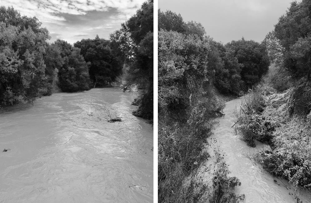 comparison illustrating streamflow along the San Fransiquito Creek