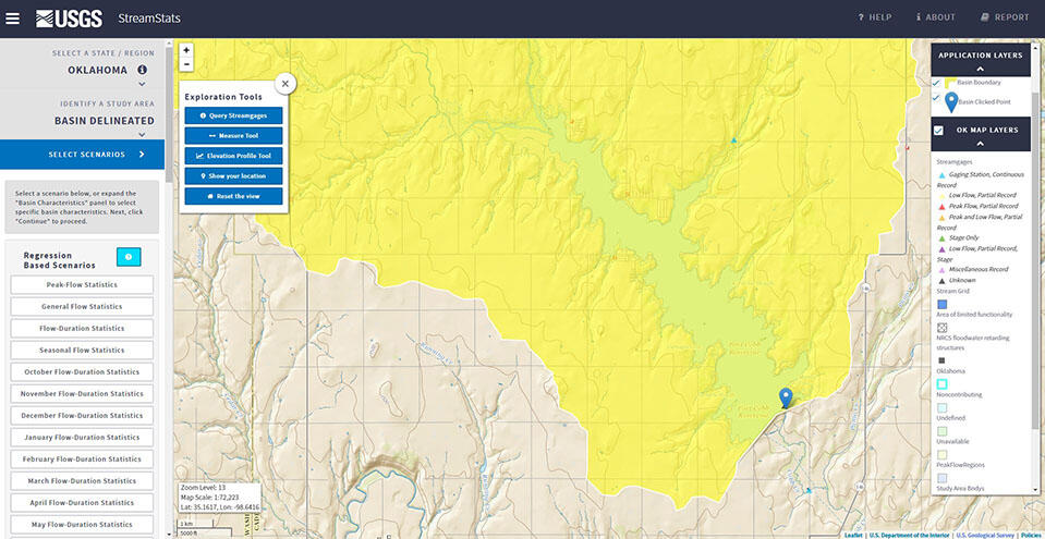 StreamStats in Oklahoma