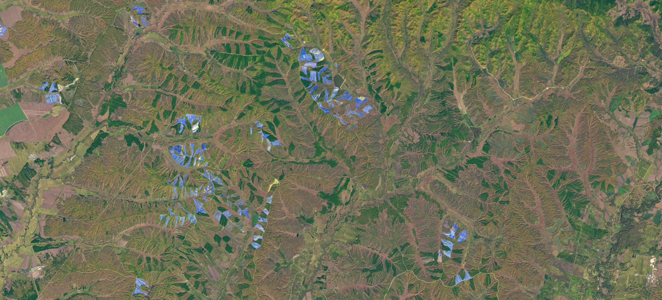 Landsat 8 image of ginseng farms in China, 2017