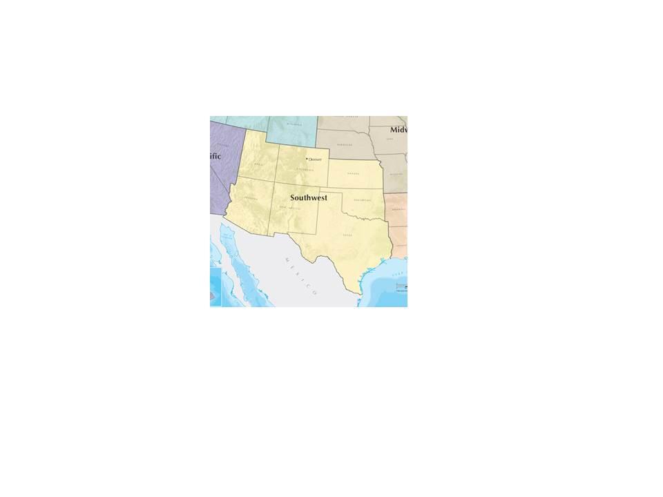 Map of USGS Rocky Mountain Region