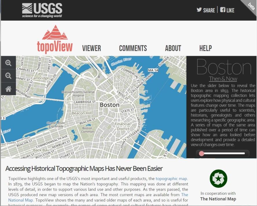 TopoView home page