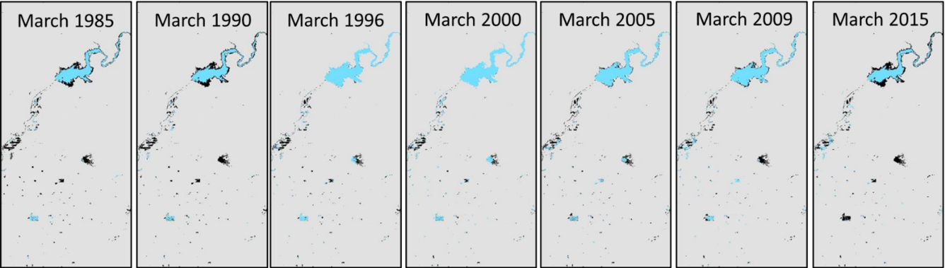 Surface water maps derived from Landsat 30-m imagery