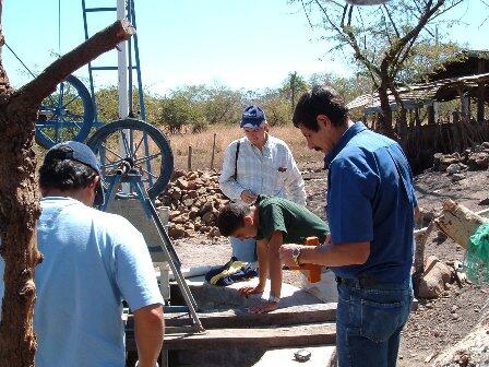  An unsaturated zone transport project field crew working in the Santa Rosa area of El Salvador.