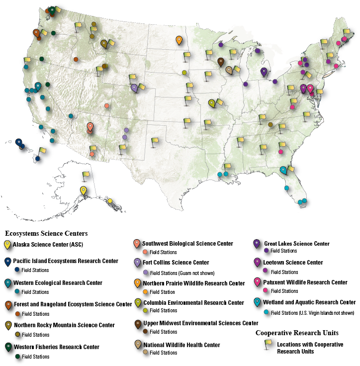 Ecosystems science centers and CRU
