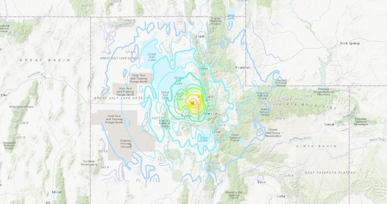 shaking M5.7 Utah
