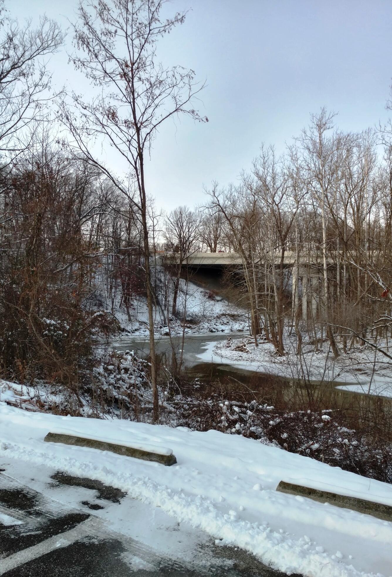 Black River at Elyria, OH - snow covered