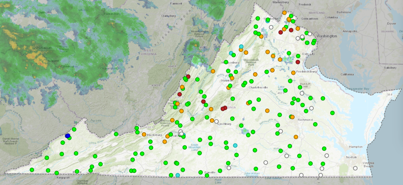 Virginia current water condition