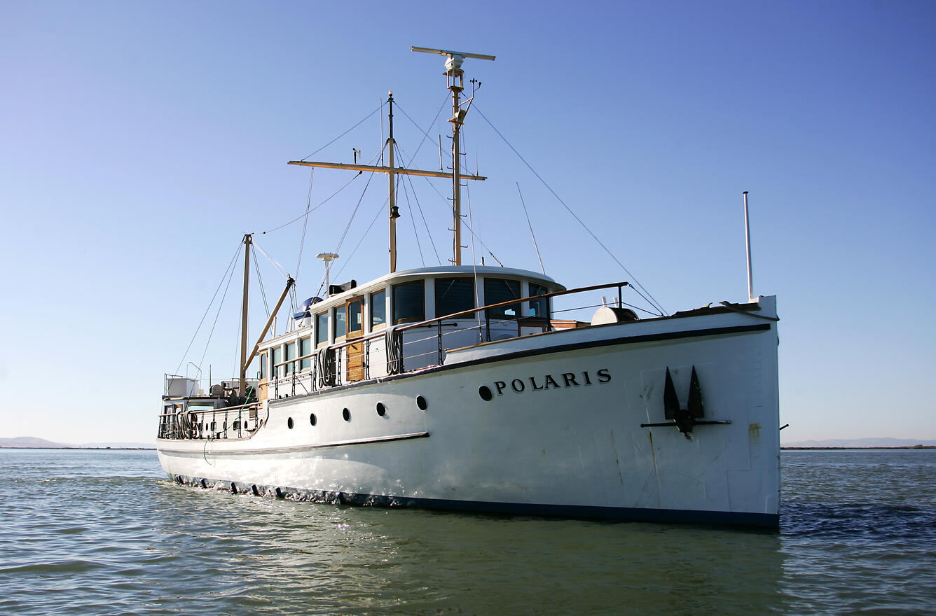 The USGS Research Vessel Polaris on a water sampling cruise in the San Francisco Bay.