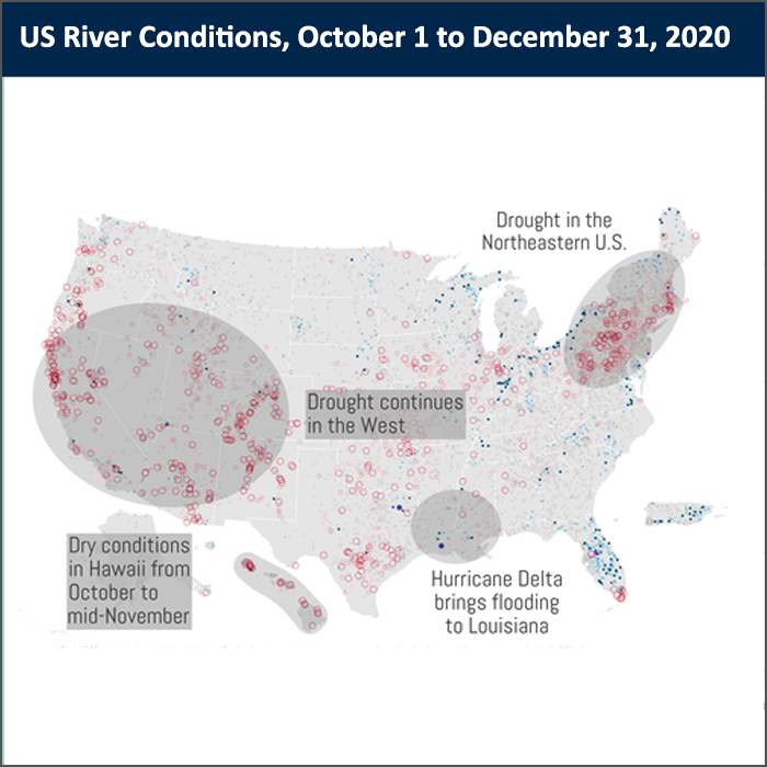 U.S. River Conditions, October to December 2020