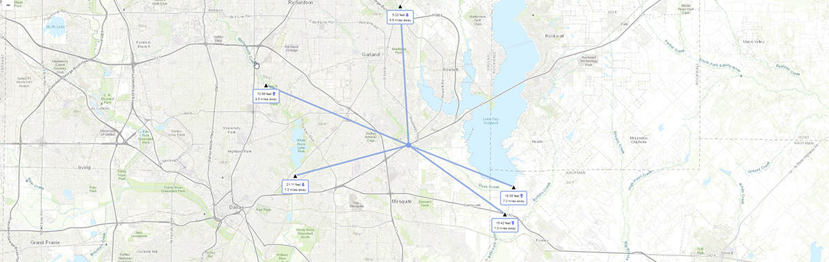 Screen shot of the Texas Water Science Center Water On-The-Go app