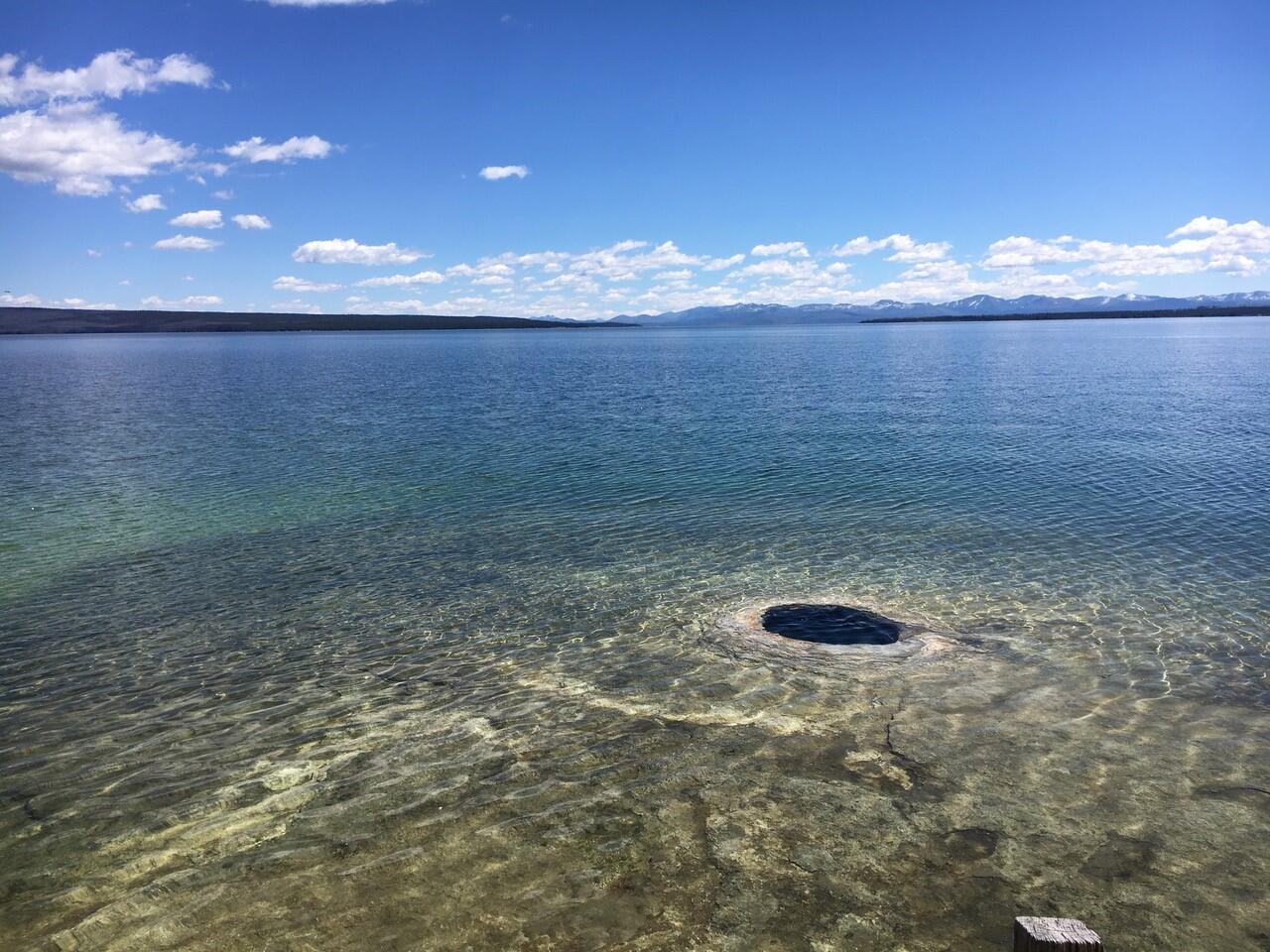 Fishing Cone, a small thermal feature in Yellowstone Lake