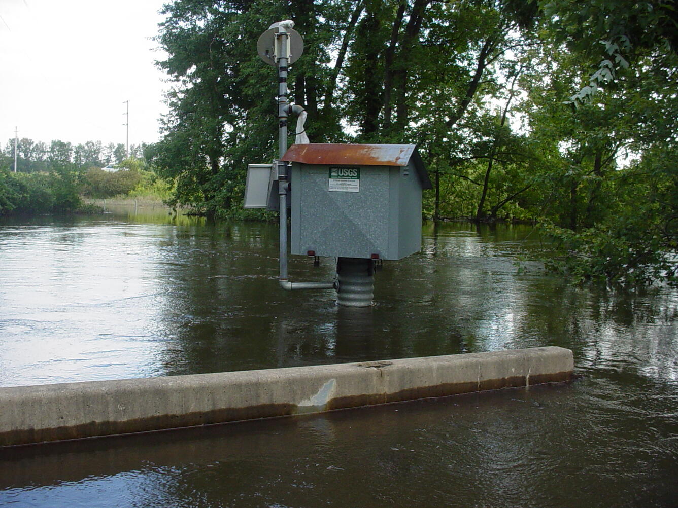 Flooded gage at Whippany, New Jersey