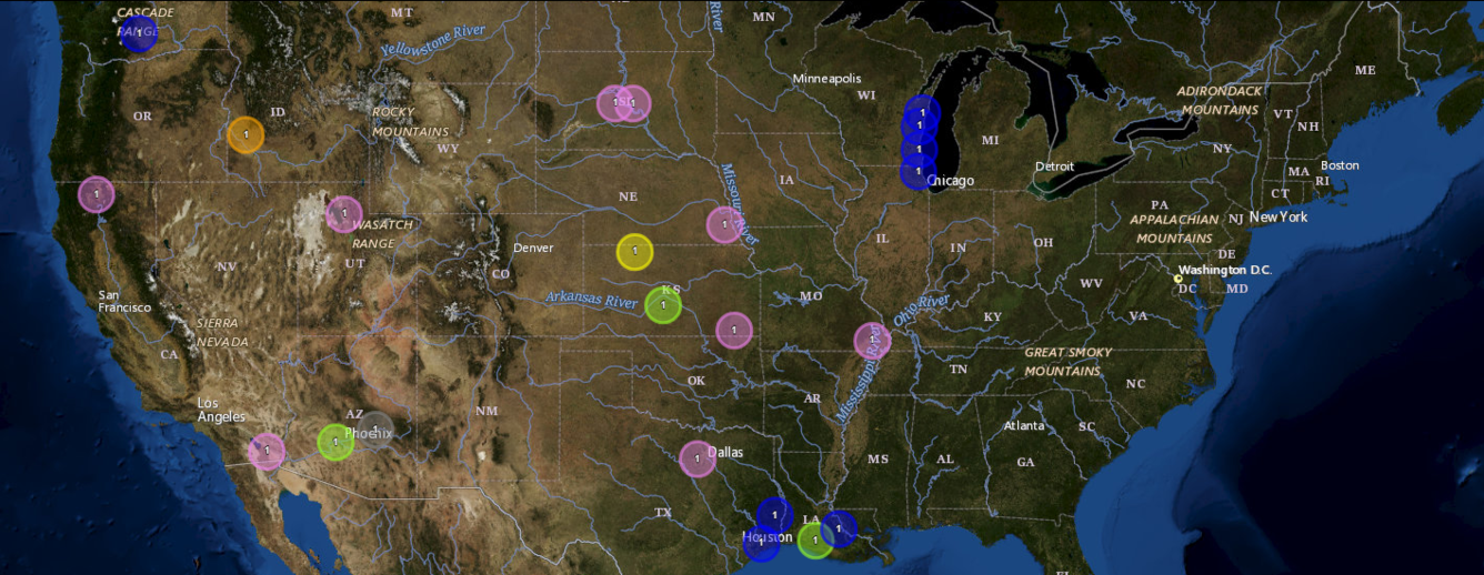 Screen shot of the USGS Wildlife Health Information Sharing Partnership event reporting system