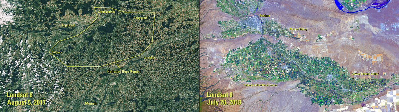 Satellite image showing Munich.