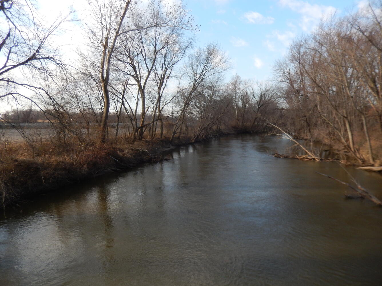 Yellow River at Knox, IN - upstream of bridge